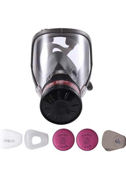 2x Tam Maske Maskeleri Nükleer ve Kimyasal, 40MM Aktif Karbon Filtreli, Gazlar Için Yeniden Kullanılabilir Solunum Maskesi (Yurt Dışından)