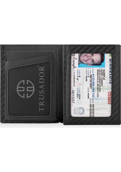 Marseille Carbon Fermuarlı Aynalı Lastikli Unisex Erkek Kadın Cüzdan Hediye Karbon Rfid Korumalı