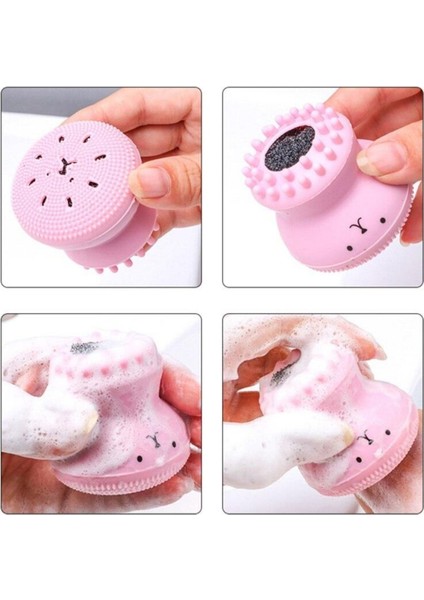 Peeling Etkili Mini El Yüz Cilt Temizleme Fırçası Silikon Temizlenmesi Kolay