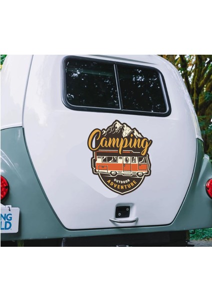 Kamp Camping Adventure Doğa Outdoor Sticker Araba Oto Motosiklet Karavan Stickeretiket 01789