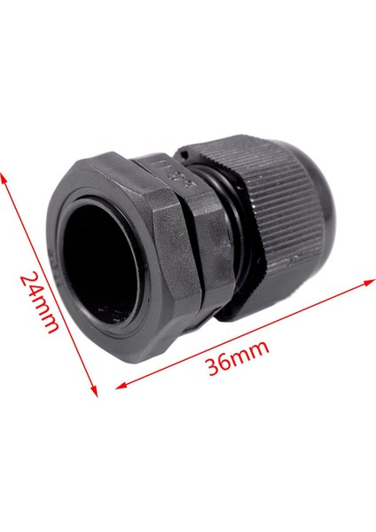 500 x Siyah Plastik Su Geçirmez Konnektör PG11 5-10MM Çaplı Kablo Rakoru (Yurt Dışından)