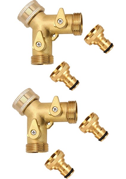 2x 3/4 Inç 2 Yollu Hortum Ayırıcı Pirinç Y Vana Bahçe Musluk Bağlantısı 2x3/4 Inç Pirinç Su Musluğu Dış Musluk Kiti (Yurt Dışından) modelleri