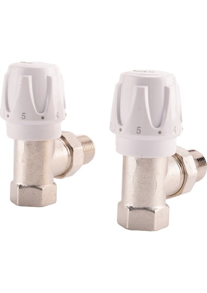 Termostatik Radyatör Vanası 10 Adet 15MM x 1/2 Inç Termostatik Açı Trv Termostatik Radyatör Vanası Ev Ofis Için (Yurt Dışından)