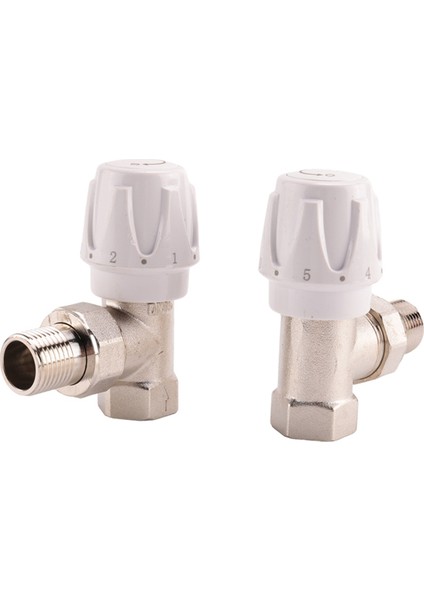 Termostatik Radyatör Vanası 10 Adet 15MM x 1/2 Inç Termostatik Açı Trv Termostatik Radyatör Vanası Ev Ofis Için (Yurt Dışından)