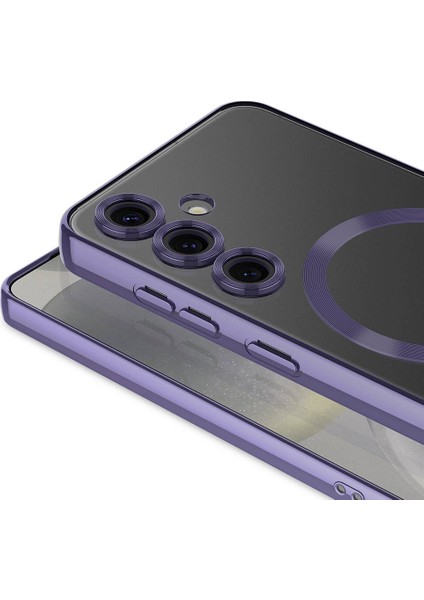 iPhone 11 Pro Max Kılıf Kamera Korumalı ve Magsafe Halkalı Shiny Premium Parlak Silikon Kapak