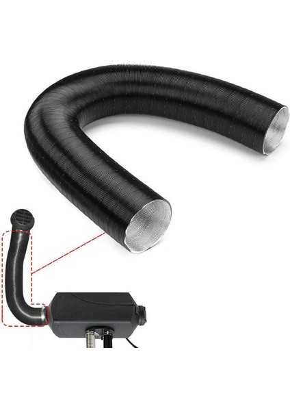 Adet 60 mm Alüminyum Folyo Isıtıcı Hortum Ön Isıtıcı Hortumu 2000 W Hava Isıtıcı Çıkışı Araba Hava Kanalı Tahliye Hortumu (Yurt Dışından)