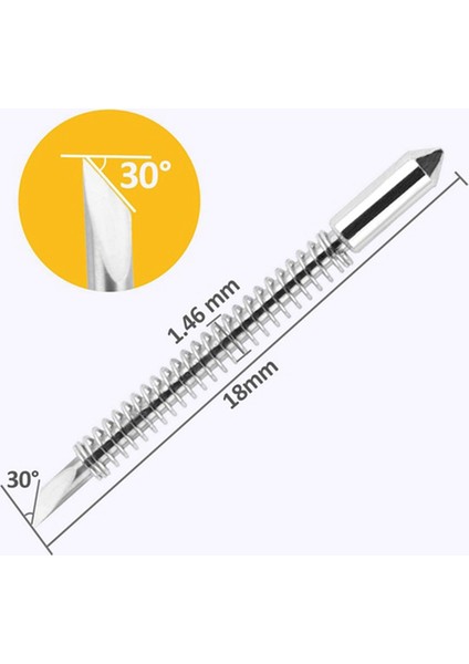 Graphtec CB09 CB09U Silhouette Cameo Tutucu 20 Adet 60 Derece Bıçaklı Vinil Kesici Plotter Sarı (Yurt Dışından)