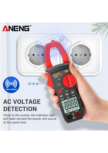 Aneng ST181 Dijital Pens Metre Dc/ac Akım 4000 Sayım Multimetre Ampermetre Gerilim Test Cihazı Araba Amp Hz Kapasite (Yurt Dışından) modelleri