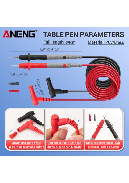 Aneng ST181 Dijital Pens Metre Dc/ac Akım 4000 Sayım Multimetre Ampermetre Gerilim Test Cihazı Araba Amp Hz Kapasite (Yurt Dışından) indirimleri