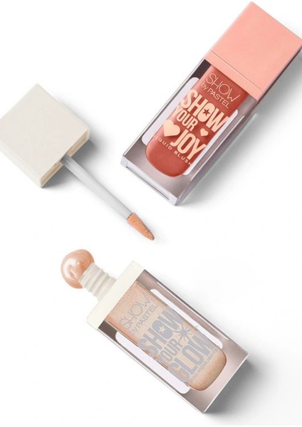 Mix & Match Glow Liquid Highlighter 72 & Joy Liquid Blush 53 Pastel