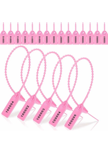 1000 Adet Plastik Sabotaj Mühürleri Yangın Söndürücü Etiketleri Güvenlik Etiketleri Mühürler Güvenlik Numaralı Zip Kravatlar Etiketler Pembe (Yurt Dışından)