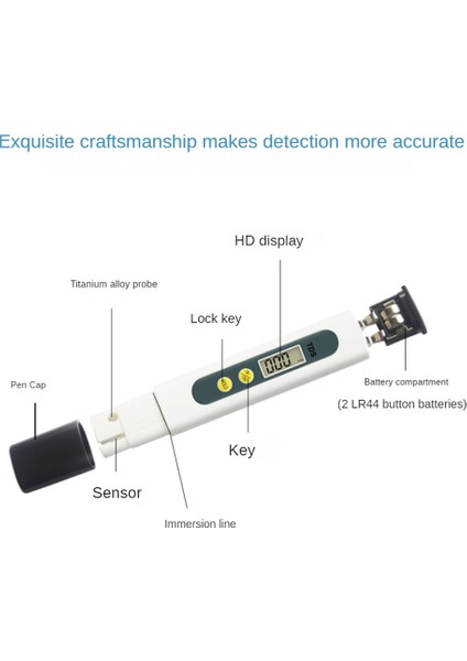 Tds Metre Dijital Su Test Cihazı-Ev, Kuyu, Musluk Suyu Testi Için Içme Suyu Için Su Test Kitleri (Ile) (Yurt Dışından)