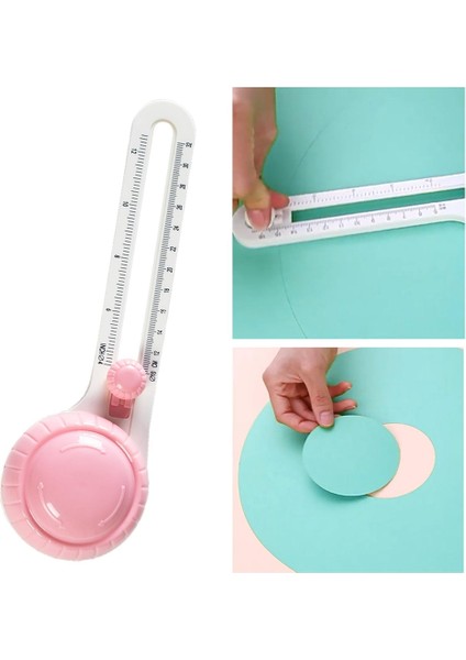 Kağıt Için Daire Kesici, Döner Dairesel Kesici, Pusula Dairesel Kesici, Scrapbooking Için Daire Kağıt Kesici, Pembe (Yurt Dışından) indirimleri