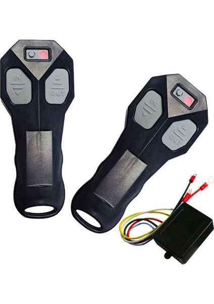 Araba Kablosuz Vinç Elektrikli Uzaktan Kumanda ile Manuel Verici Seti 12 V 24 V Kamyon Atv Kamyon Araç Kiti Römork Için (Yurt Dışından)