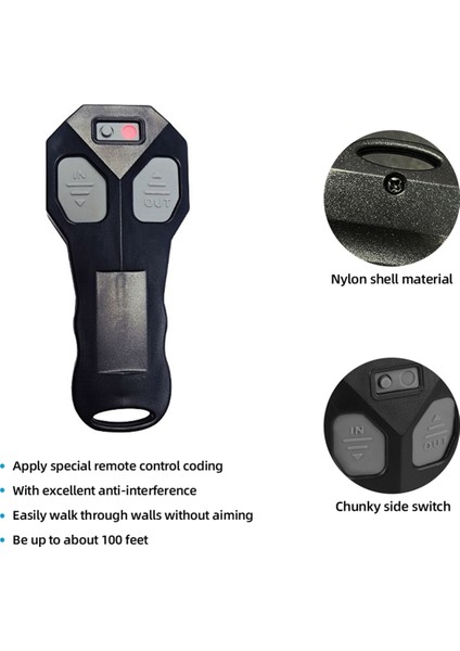 Araba Kablosuz Vinç Elektrikli Uzaktan Kumanda ile Manuel Verici Seti 12 V 24 V Kamyon Atv Kamyon Araç Kiti Römork Için (Yurt Dışından)