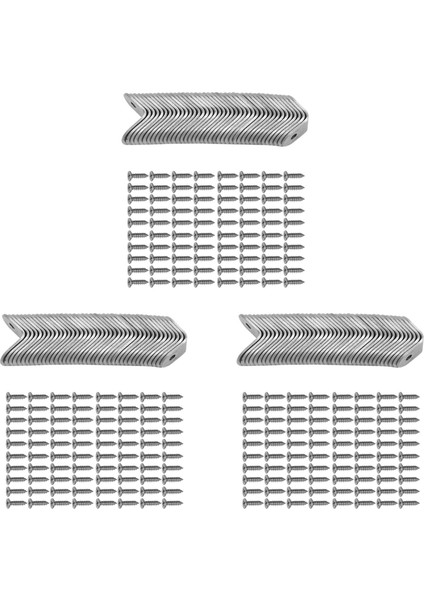120PCS L Braket Köşesi, 240PCS Vidalar, Köşe Braketi, Ahşap Mobilya Karyola Dolabı Için Açılı Braket Bağlantı Elemanı (Yurt Dışından)