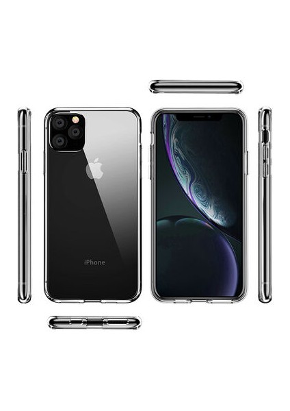 iPhone 13 Pro Max Kılıf Sert Yapılı Şeffaf Farlas Silikon Kapak