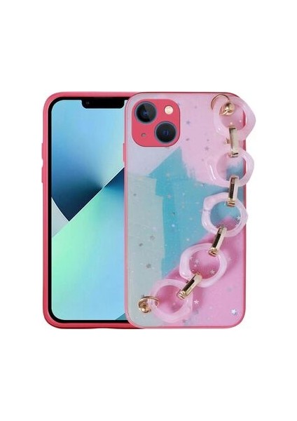 iPhone 13 Kılıf Sert Yapılı Elcikli Ayaba Silikon Kılıf