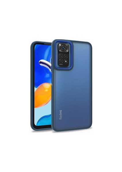 Redmi Note 11S Global Kılıf Arkası Şeffaf Kenarları Renkli Bergen Kapak