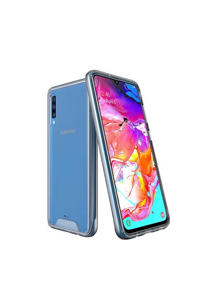 Samsung Galaxy A70 Kılıf Şeffaf ve Sert Sararmaz Narvik Premium Kapak
