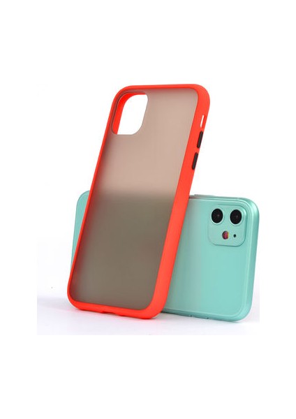 iPhone 11 Kılıf Arkası Mat Yapılı Moco Silikon Kapak