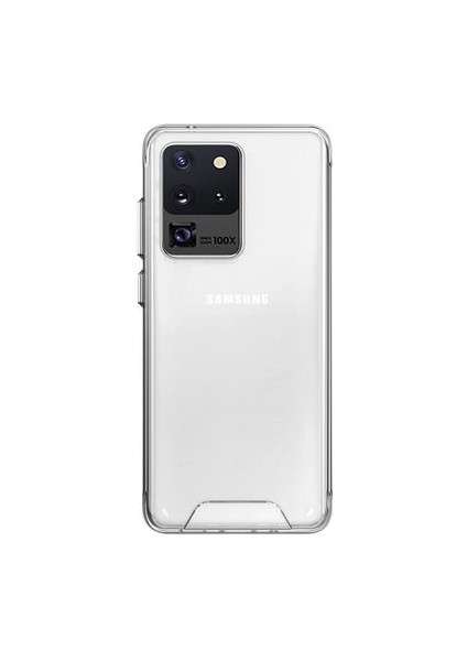 Samsung Galaxy S20 Ultra Kılıf Şeffaf ve Sert Sararmaz Narvik Premium Kapak