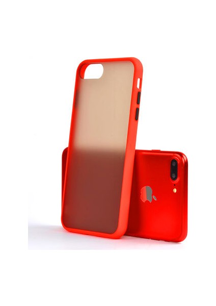 iPhone 7 Plus Kılıf Arkası Mat Yapılı Moco Silikon Kapak