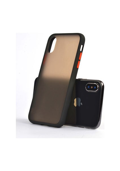 iPhone x Kılıf Arkası Mat Yapılı Moco Silikon Kapak