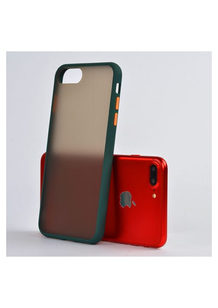 iPhone 8 Plus Kılıf Arkası Mat Yapılı Moco Silikon Kapak