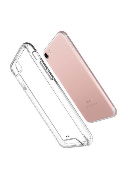 iPhone 6s Plus Kılıf Şeffaf ve Sert Sararmaz Narvik Premium Kapak