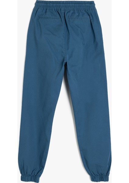Beli Bağlamalı Cep Detaylı Pamuklu Jogger Pantolon