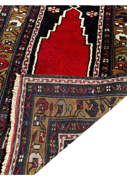 El Dokuma Sıfır Ortaköy Halısı 80X110 Lacivert Kırmızı Namazlık fırsatları