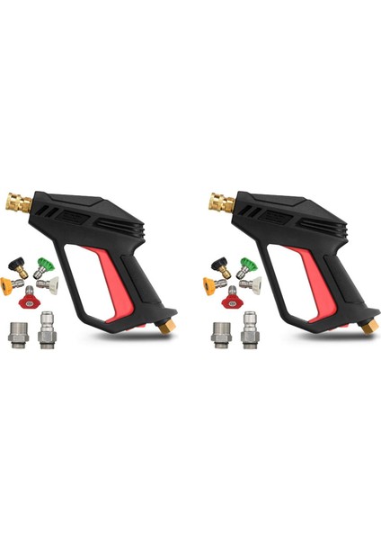 2 Takım Basınçlı Yıkama Makinesi 4000 Psı Yükseltme Versiyonu M22-14 mm ve 3/8 Inç Hızlı Giriş Konnektörlü Araba Güç Yıkama Makinesi (Yurt Dışından)