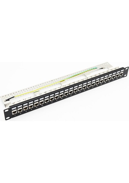 Cat7 Patch Panel 24PORT CAT7/CAT6A Ftp Patch Panel Tam Korumalı Dahil. 24X Cat7 Korumalı Keystone Adaptörü 1u 19 Inç (Yurt Dışından)