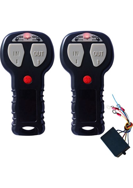 12V 24V Araba Kablosuz Vinç Elektrikli Uzaktan Kumanda IP68 Manuel Verici Seti Kamyon Atv Suv Kamyon Araç Kiti (Yurt Dışından)