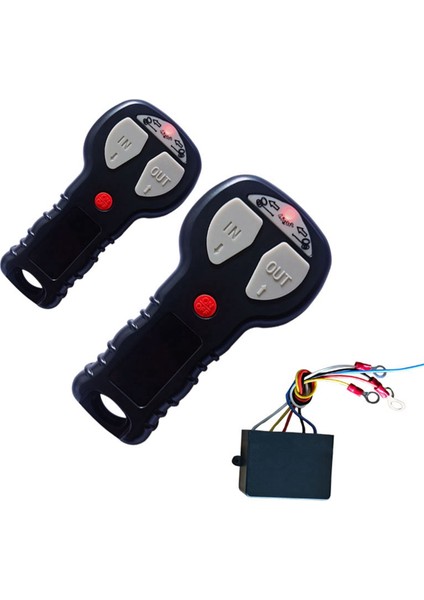 12V 24V Araba Kablosuz Vinç Elektrikli Uzaktan Kumanda IP68 Manuel Verici Seti Kamyon Atv Suv Kamyon Araç Kiti (Yurt Dışından)