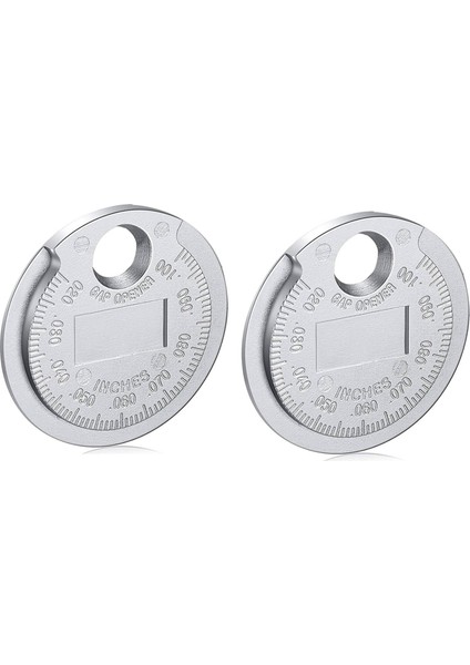 2x Buji Uzay Aracı Gapper Ölçer-Tel Buji Alanı Ölçme Aracı 0,020 Inç'ten 0,100 Inç'e Ölçeklendirilmiş (Yurt Dışından)