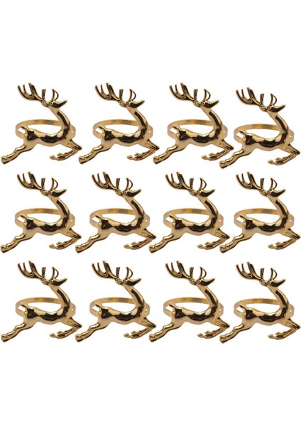60 Adet Noel Elk Geyik Peçete Halkaları Altın Alaşımlı Peçete Toka Peçete Halkası Tutucu Restoran Düğün Parti Dekorasyon (Yurt Dışından) indirimleri