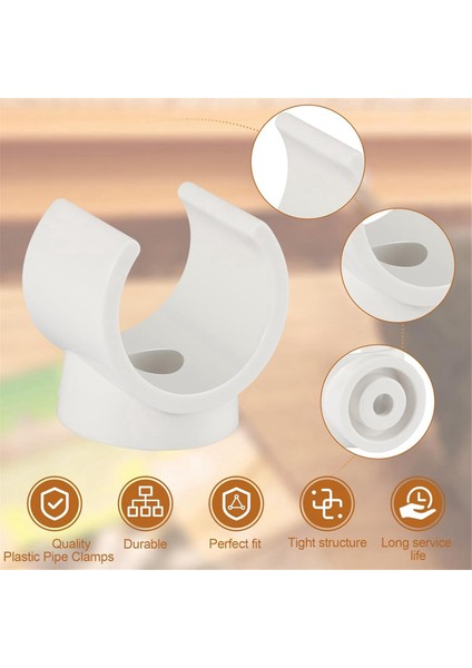 Pex Klipler Boru Kelepçesi, Pvc Su Boruları ve Boru Hortumları Için 100 Adet 3/4 Inç Boru Kelepçesi, Plastik U Şekilli Boru Kelepçesi Araçları (Yurt Dışından) fiyatları