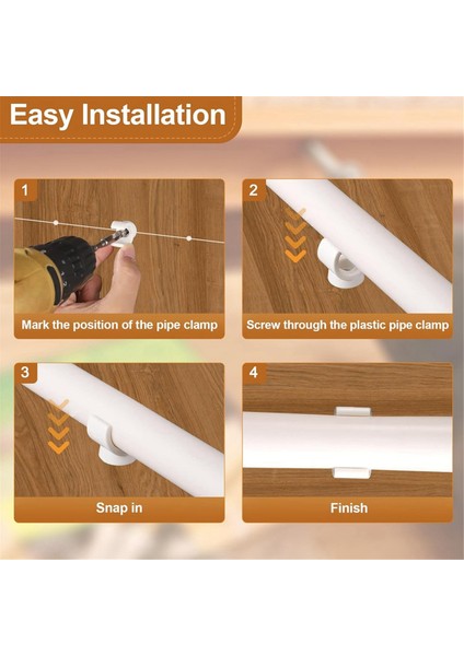 Pex Klipler Boru Kelepçesi, Pvc Su Boruları ve Boru Hortumları Için 100 Adet 3/4 Inç Boru Kelepçesi, Plastik U Şekilli Boru Kelepçesi Araçları (Yurt Dışından) modelleri