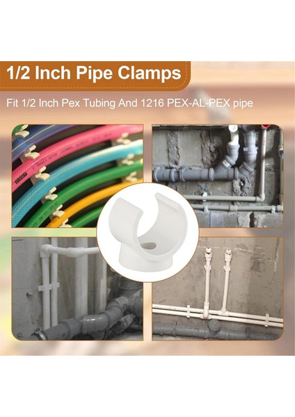 Pex Klipler Boru Kelepçesi, Pvc Su Boruları ve Boru Hortumları Için 100 Adet 3/4 Inç Boru Kelepçesi, Plastik U Şekilli Boru Kelepçesi Araçları (Yurt Dışından) indirimleri