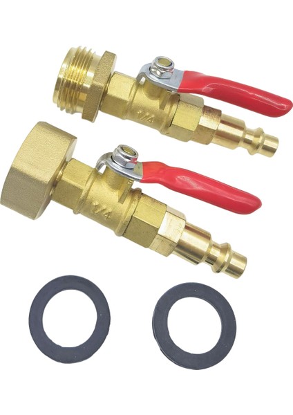 Rv Winterize Üfleme Adaptör Kiti, 1/4ın Hızlı Bağlantı Fişi 3/4ın Ght Bahçe Hortumu Için Yağmurlama Kışlama Üfleme Adaptörü (Yurt Dışından)