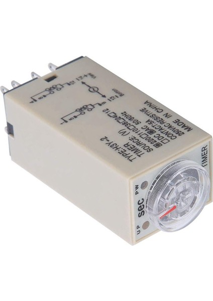 5x 10 S Gecikme Zamanlayıcı Zaman Rölesi H3Y-2 Ac 220 V 8 Pın Ayar Düğmesi Kontrol Zamanlama Rölesi Ev Elektrik Sistemleri Için (Yurt Dışından)