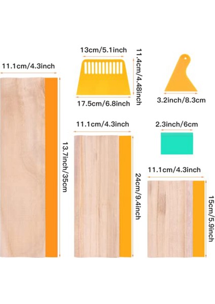 6 Pcs Serigrafi Malzemeleri, 4 Boyut 75 Durometre Serigrafi Çekçek, 2 Boyut Plastik Mürekkep Kazıyıcı (Yurt Dışından) indirimleri