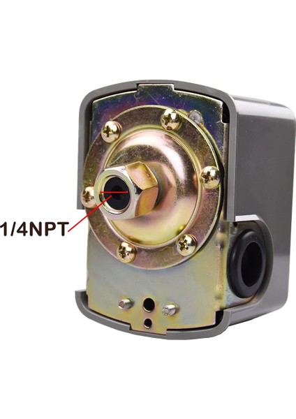 1/4npt Iç Dişli 40-60PSI Su Basınç Anahtarı, Ayarlanabilir Çift Yaylı Çubuk 110V-230V Sızdırmazlık Bantlı (Yurt Dışından) fırsatları