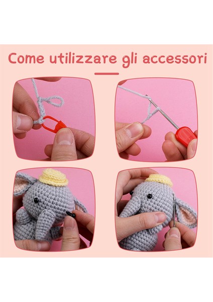 Örgü Ipliği Iğneleri ile Dıy Fil Tığ Seti Peluş Bebek Kolay (Yurt Dışından) fiyatları