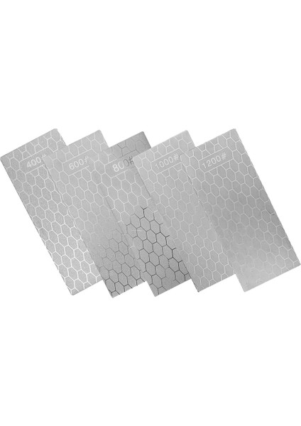5 Parça Elmas Bileme Taş Seti, Elmas Alıştırma Plakası Kaba/orta/ince Kum Bileyici, 400/600/800/1000/1200 Grit (Yurt Dışından)