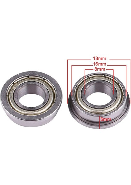 30 Adet F688ZZ Flanşlı Radyal Bilyalı Rulmanlar Metal Çelik Çift Korumalı Flanşlı Bilyalı Rulman, Motor Için 8 x 16 x 5mm (Yurt Dışından) indirimleri