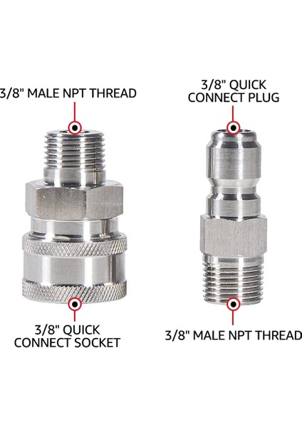 Basınçlı Yıkama Hortumu Pompası Için 3/8 Inç Hızlı Fiş Konnektörlü 4500PSI Küresel Vana Kiti Anahtarı (Yurt Dışından) fırsatları