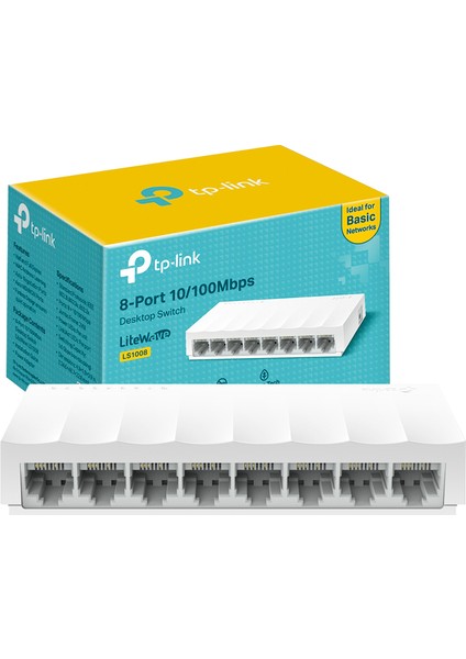 8 Port 10/100 Mbps Ethernet Swıtch LS1008 (4835)
